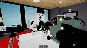 i see furrita getting strongly penetrated by albino for cumshot