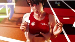 Rena senpai intensely handles my baton in 3d hentai pov sport