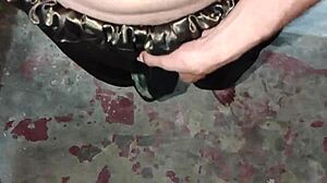 Bisexual Pakistani Boy Strokes Big Cock with Silk Fabric