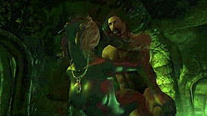 The dragonhorn volume 2 features cartoon monsters in anime hentai style.