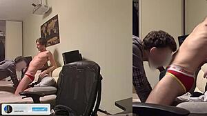 amateur boyfriends real couple having bareback sex at home