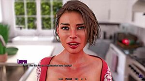 horny stepmom gives blowjob secretly almost caught in 3d hentai usa game