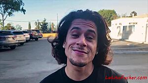 Brunette Latin Teen Doesn't Mind Gay Sex for Money in Public Riding!