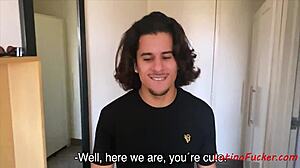 Brunette Latin Teen Doesn't Mind Gay Sex for Money in Public Riding!