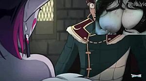 The cursed prince by Derpixon features 2D animation hentai with femdom demon girl Ivy