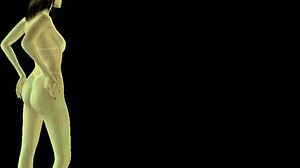 Beautiful Girl Poses in Many Positions in 3D Cartoon!