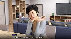 Brunette Faces Big Problems At University With Huge Tits