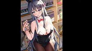 A compilation of Sakurajima Mai in bunny girl senpai cosplay on Rule 34