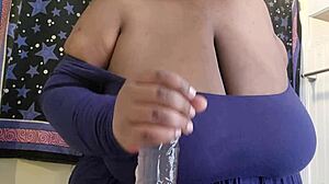 Big Tits Babe Gives Huge Cock Hand Job