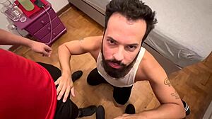 Bearded Man Sucks Cocks In Retro Video!