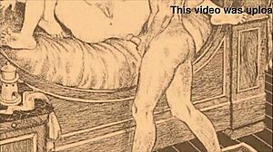 Vintage erotic animation featuring retro cartoon sex scenes