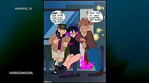 Young crossdresser explores virgin ass with big toy outdoors