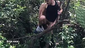 Wild Bareback Gay Sex in the Woods Part 3