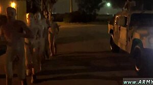 Naked in army hazing, showering turns into gay fucking 😈