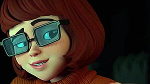 Velma gets down and dirty in this cartoon porn video