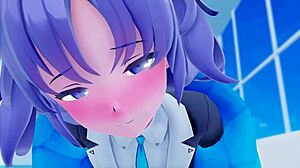 Yuuka has a forbidden romance with her teacher in this anime3d porn