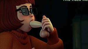 Velma gets down and dirty in this cartoon porn video