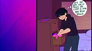 Young crossdresser explores virgin ass with big toy outdoors