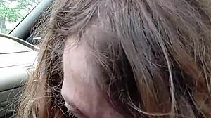 Sloppy Blowjob And Swallow In Car