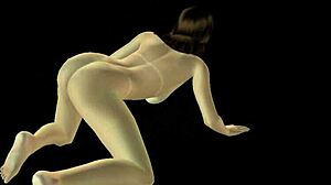 Animated 3D Cartoon Girl Strikes Sexy Poses In Various Positions