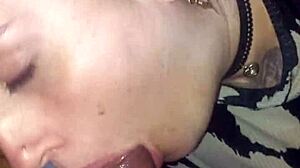 Watch this blonde go deep and swallow cum?