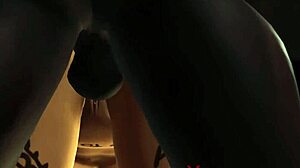 Shaved pussy slut gets hard cock in her ass hole