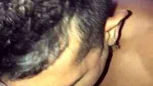 Melania Feels Intense Pleasure Sucking Black Delivery Guy's Big Cock Outdoors