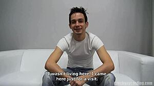 Can Lukas handle the intense gay casting blowjob?