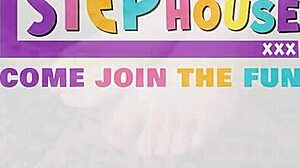 Stepmom with Huge Natural Tits Stretches in Yoga with Stepson