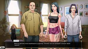 in this hentai gameplay, the girl with big nipples squirts from vibrator and big black cock fucking