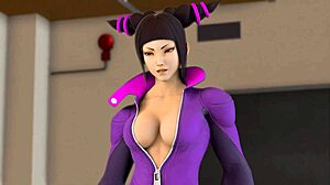 Cammy, how's it feel facing dickgirl Juri in this wild hentai clash?