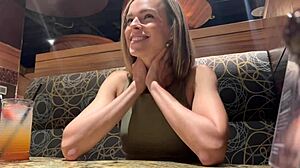 Anime Girl Cums Publicly in Restaurant