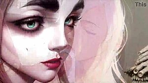 Beautiful and strange anime-style art of cherry, apple, and other poptarts