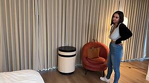 Big Titty Coworker Says No To Condom During Business Trip