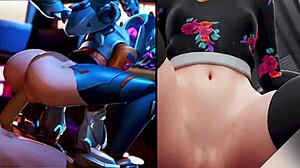 Juno Battles Kiriko In Anime Hentai Style