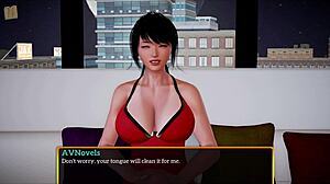 Intense teen redhead with small tits