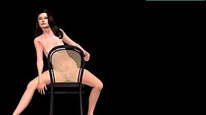 Animated 3D Cartoon Girl Strikes Sexy Poses In Various Positions
