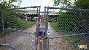 blonde teen 18+ cameron mynx getting fucked outdoors in doggystyle... what a view!