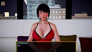 Intense teen redhead with small tits