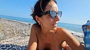 Between Voyeurs And Passers-By We Try Relaxing On Public Beach