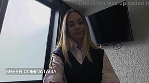 Cutie gets her wet pussy slapped and fucked hard