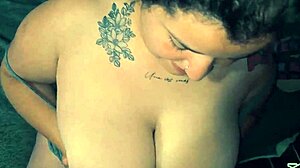 Bbw Takes Huge Load on Her Big Boobs