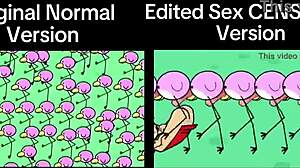 Side Of The Difference Of Rhythm Heaven Fever Original Normal Version Vs Sex Censored Version