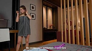 Отчим кончает на трусики миниатюрной падчерицы в запретном POV