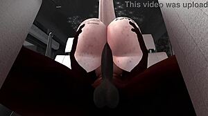 Black man fucks demonic white woman in SUV