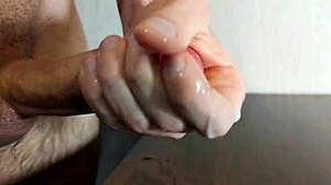 does this hot student moan while jerking off?