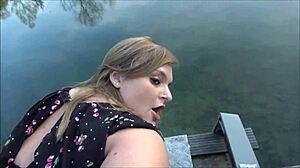 spontaneous outdoor quickie at the lake got recognized