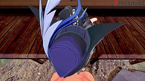 原神3D动画中克洛琳德的口交幻想