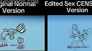 Side Of The Difference Of Rhythm Heaven Fever Original Normal Version Vs Sex Censored Version