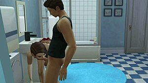 Pissing on stepmother's mouth in indian hentai cartoon